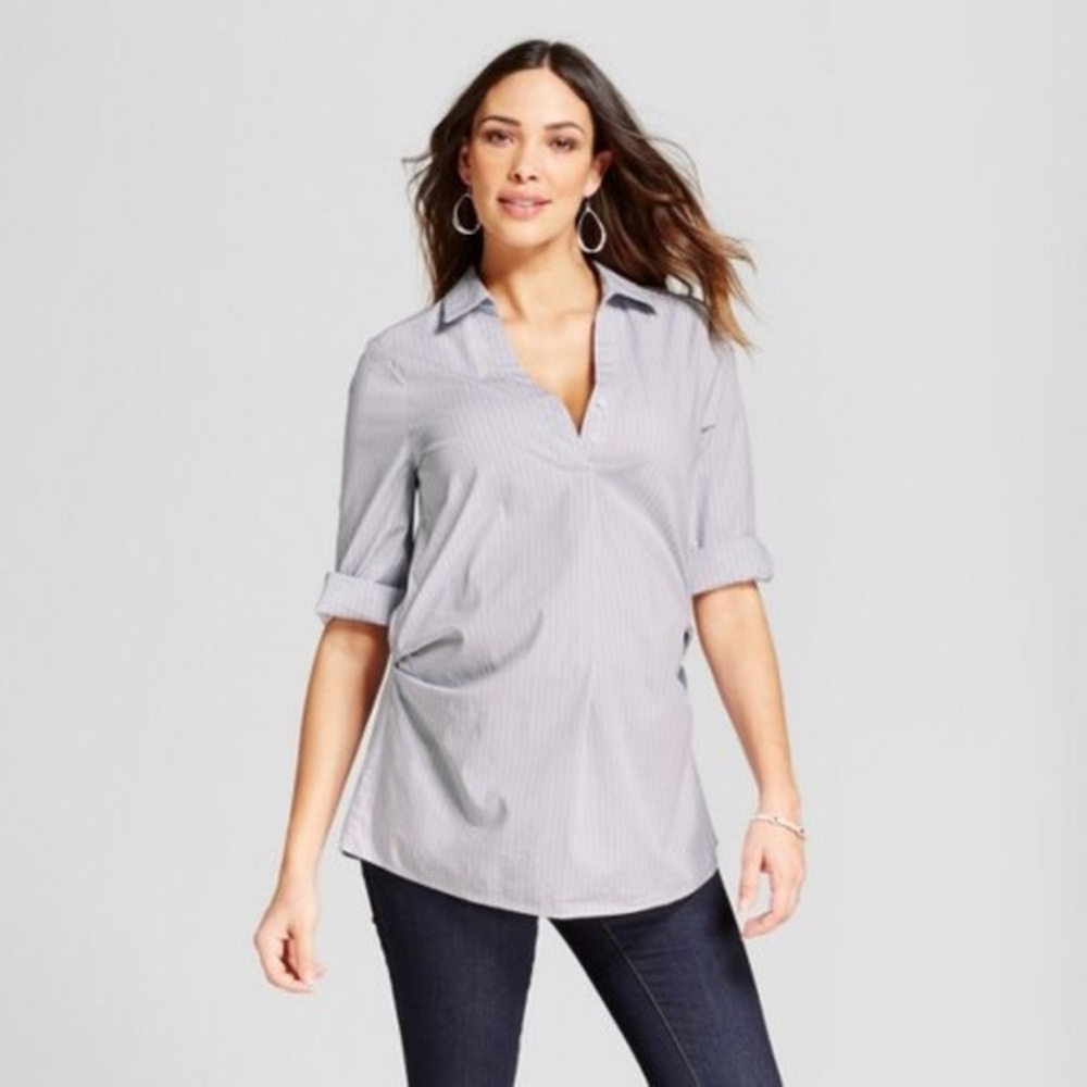 NWOT | Isabel Maternity Ruched Button Down